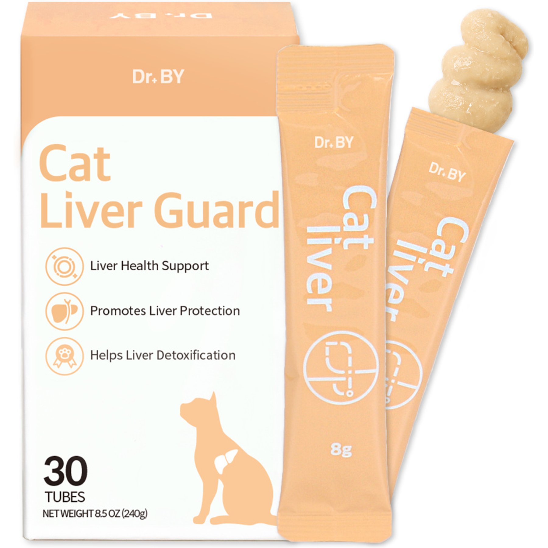 Doctor By Cat Liver Guard Liver Care Chicken Flavored Lickable Supplement for Cats, 30 count