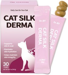 Doctor By Cat Silk Skin & Coat Allegry Relief Chicken Flavored Lickable Supplement for Cats, 30 count