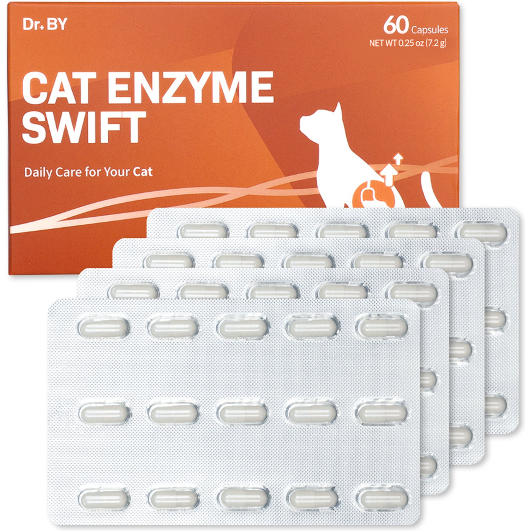 Doctor By Enzyme Swift Vomiting Diarrhea Loss Appetite Sprinkle Health Capsule Digestive Aid for Cats, 60 count