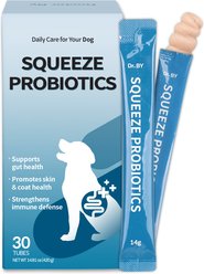 Doctor By Squeeze Probiotics Gut Chicken Flavored Lickable Supplements for Dogs, 30 count