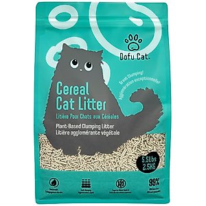 Dofu Cat Unscented Cereal Clumping Tofu Cat Litter, 5.5-lb bag