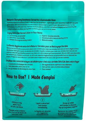 Show full view: Dofu Cat Unscented Cereal Clumping Tofu Cat Litter, 5.5-lb bag slide 3 of 10