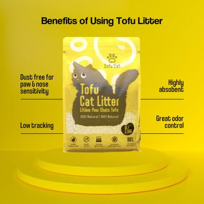 Show full view: Dofu Cat Unscented Clumping Tofu Multi-Cat Litter, 5.5-lb bag slide 7 of 11