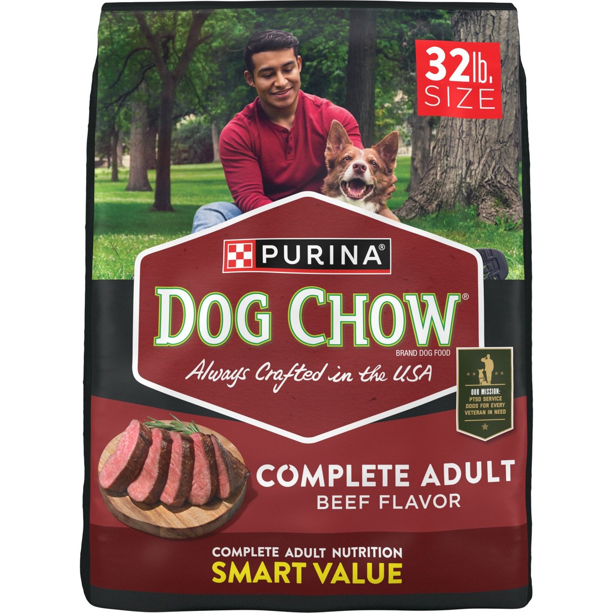Dog Chow Complete Adult Beef Flavor Dry Dog Food, 32-lb bag