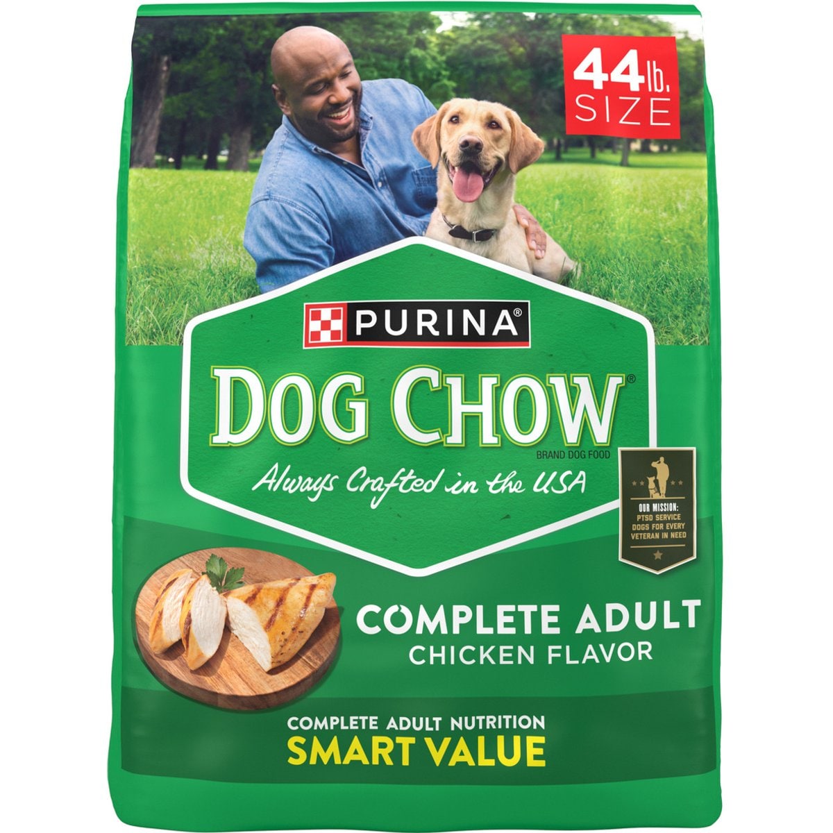 Dog Chow Complete Adult Kibble with Chicken Flavored Dry Dog Food, 44-lb bag