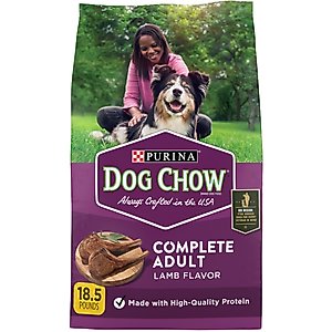 Dog Chow Complete Adult Lamb Flavor Dry Dog Food, 18.5-lb bag