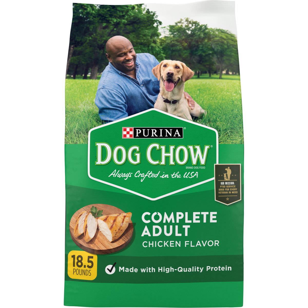 Dog Chow Complete Adult with Real Chicken Dry Dog Food, 18.5-lb bag