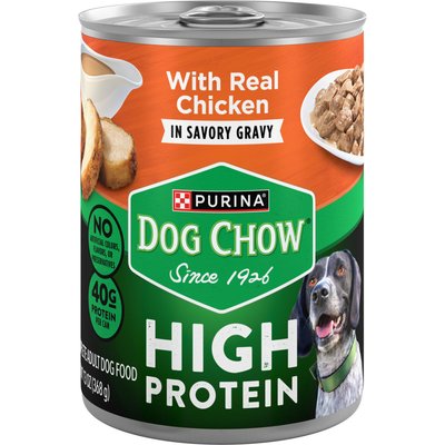 Dog Chow Dog Chow High Protein Chicken in Savory Gravy Canned Dog Food, 13-oz can, case of 12