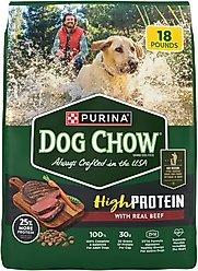 Dog Chow High Protein Real Beef Recipe Dry Dog Food, 18-lb bag