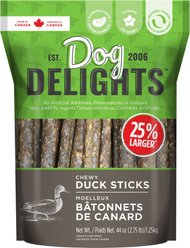Dog Delights Chewy Duck Sticks High-Protein Dog Treats, 44-oz bag