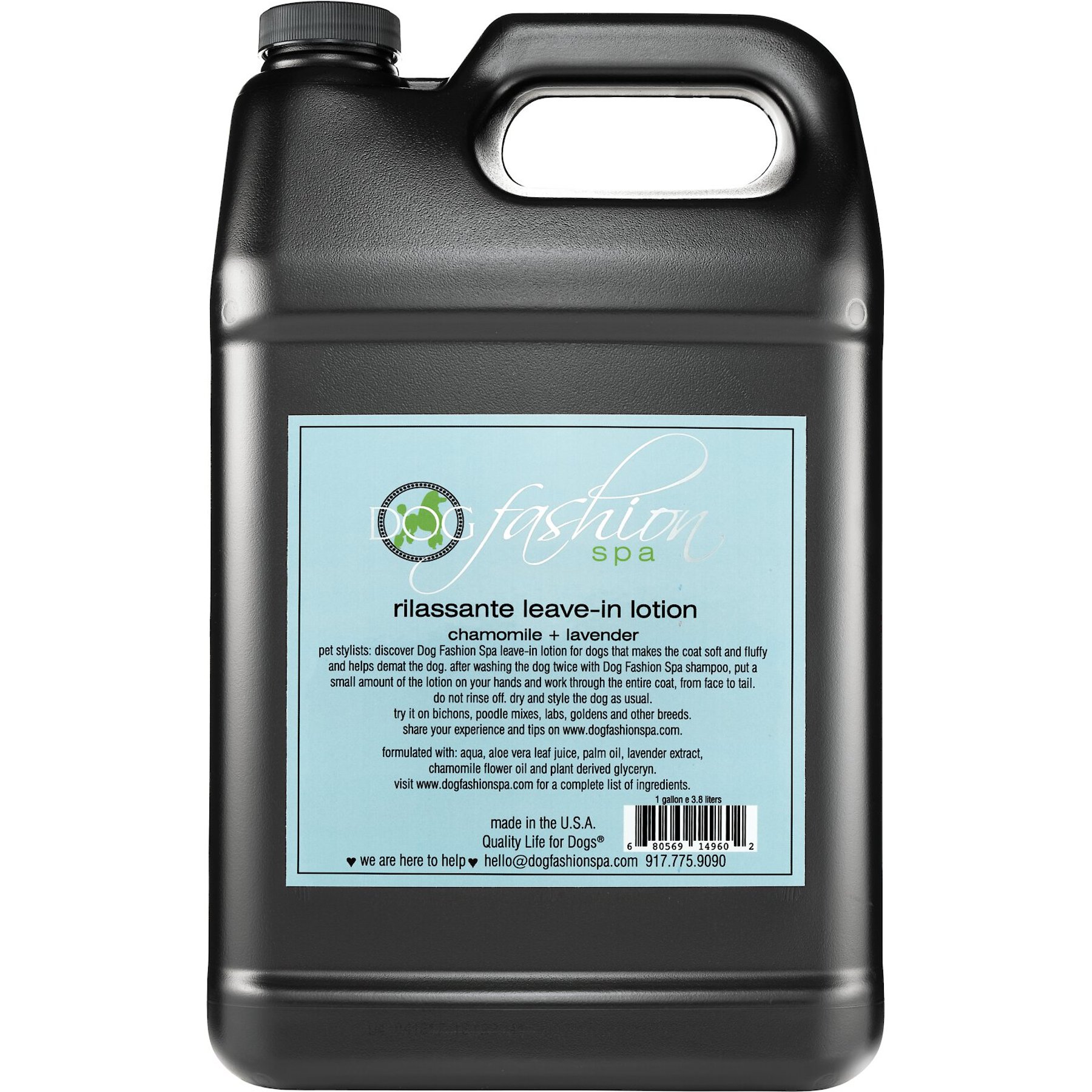 Dog Fashion Spa Rilassante Leave-in Dog Lotion & Conditioner, 1-gal
