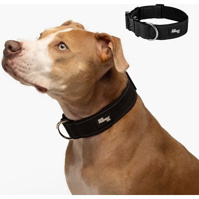 Dog Friendly Co. Dog Friendly Co. Comfortable & Secure with Quick Release Clip Buckle Reflective Tactical Dog Collar, Black, X-Small/XX-Small