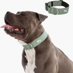 Dog Friendly Co. Comfortable & Secure with Quick Release Clip Buckle Reflective Tactical Dog Collar Black, Premium Khaki, Large/X-Large