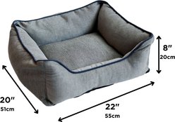 Dog Gone Smart Chenille Lounger Dog Bed, Grey, Small slide 2 of 2