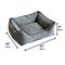 Show in main carousel: Dog Gone Smart Chenille Lounger Dog Bed, Grey, Small slide 2 of 2
