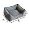 Show in main carousel: Dog Gone Smart Chenille Lounger Dog Bed, Grey, X-Small slide 2 of 2