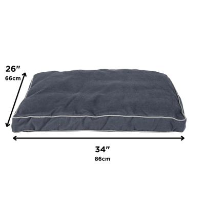 Show full view: Dog Gone Smart Chenille Rectangle Dog Bed, Blue, Small slide 3 of 3