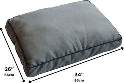 Dog Gone Smart Chenille Rectangle Dog Bed, Grey, Small slide 2 of 3