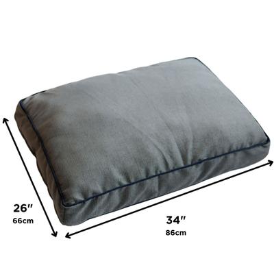 Show full view: Dog Gone Smart Chenille Rectangle Dog Bed, Grey, Small slide 3 of 3