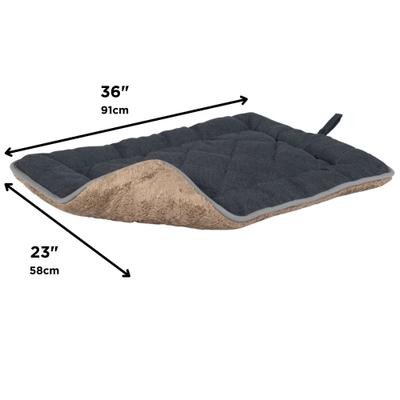 Show full view: Dog Gone Smart Chenille Sleeper Cushion Dog Bed, Blue, Large slide 3 of 3