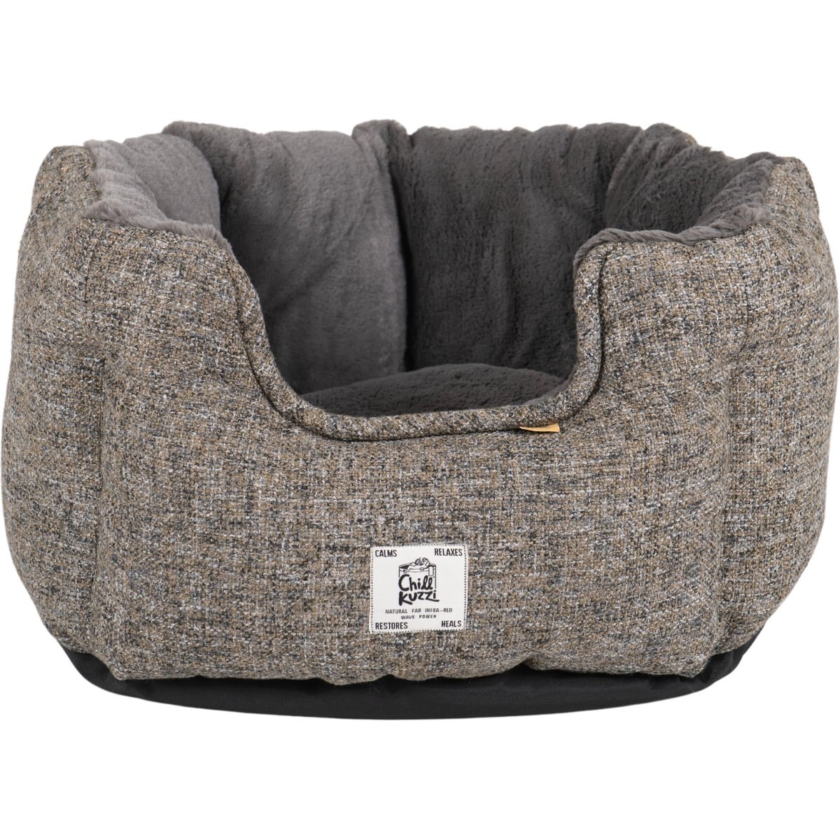 Dog Gone Smart Chill Kuzzi Far Infrared Soothing Comfort Bolser Removable Dog & Cat Bed, Charcoal Grey, Small