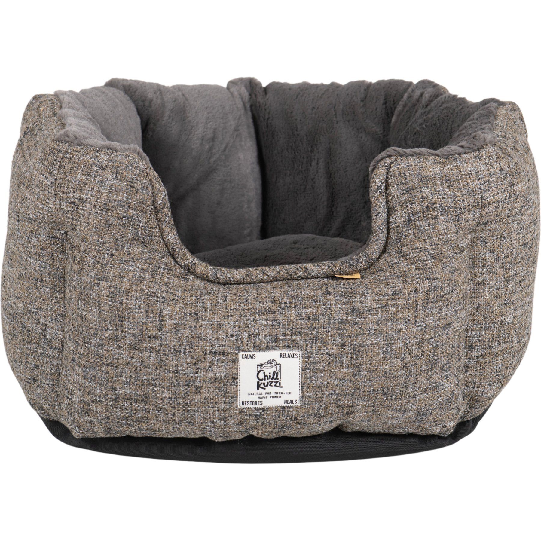 Dog Gone Smart Chill Kuzzi Far Infrared Soothing Comfort Bolser Removable Dog & Cat Bed, Charcoal Grey, Small
