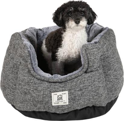 Show full view: Dog Gone Smart Chill Kuzzi Far Infrared Soothing Comfort Bolser Removable Dog & Cat Bed, Charcoal Grey, Small slide 2 of 2