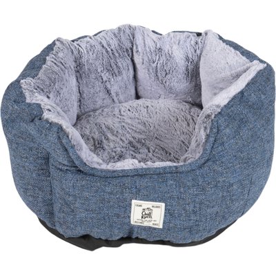 Dog Gone Smart Dog Gone Smart Chill Kuzzi Far Infrared Soothing Comfort Bolser Removable Dog & Cat Bed, Small, Slate Blue