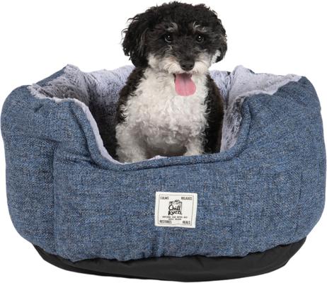 Show full view: Dog Gone Smart Chill Kuzzi Far Infrared Soothing Comfort Bolser Removable Dog & Cat Bed, Small, Slate Blue slide 3 of 4