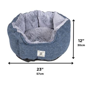 Show full view: Dog Gone Smart Chill Kuzzi Far Infrared Soothing Comfort Bolser Removable Dog & Cat Bed, Small, Slate Blue slide 4 of 4