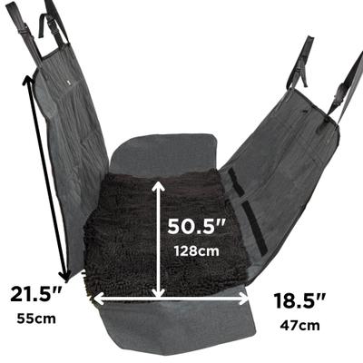 Show full view: Dog Gone Smart Dirty Dog 3-in-1 Car Seat Cover & Hammock, Black slide 5 of 5