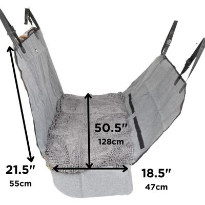 Show full view: Dog Gone Smart Dirty Dog 3-in-1 Car Seat Cover & Hammock, Grey slide 5 of 6
