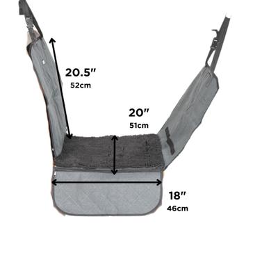 Show full view: Dog Gone Smart Bench with Microfiber Bottom Dirty Dog Car Single Seat Cover & Hammock, Black slide 2 of 3