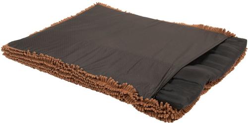 Show full view: Dog Gone Smart Ultra-Absorbent Microfiber Crate & Travel Dirty Dog Cushion Pad, Brown, Medium slide 3 of 9
