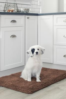 Show full view: Dog Gone Smart Ultra-Absorbent Microfiber Crate & Travel Dirty Dog Cushion Pad, Brown, Medium slide 6 of 9