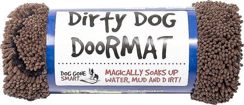 Show full view: Dog Gone Smart Super Absorbent Non-Slip Dirty Dog Doormat, Brown, Large slide 2 of 6