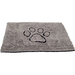 Dog Gone Smart Super Absorbent Non-Slip Dirty Dog Doormat, Grey, Medium