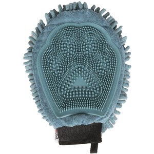 Dog Gone Smart Dual-Sided Super Absorbent Microfiber Dog Grooming Mitt, Pacific Blue