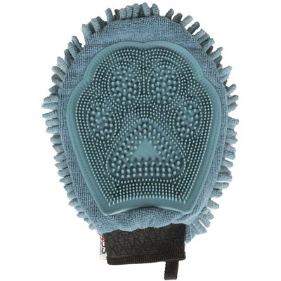 Dog Gone Smart Dog Gone Smart Dual-Sided Super Absorbent Microfiber Dog Grooming Mitt, Pacific Blue