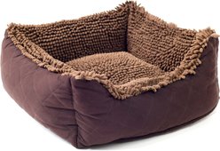 Dog Gone Smart Dirty Dog Lounger Bolster Dog & Cat Bed, Small, Brown