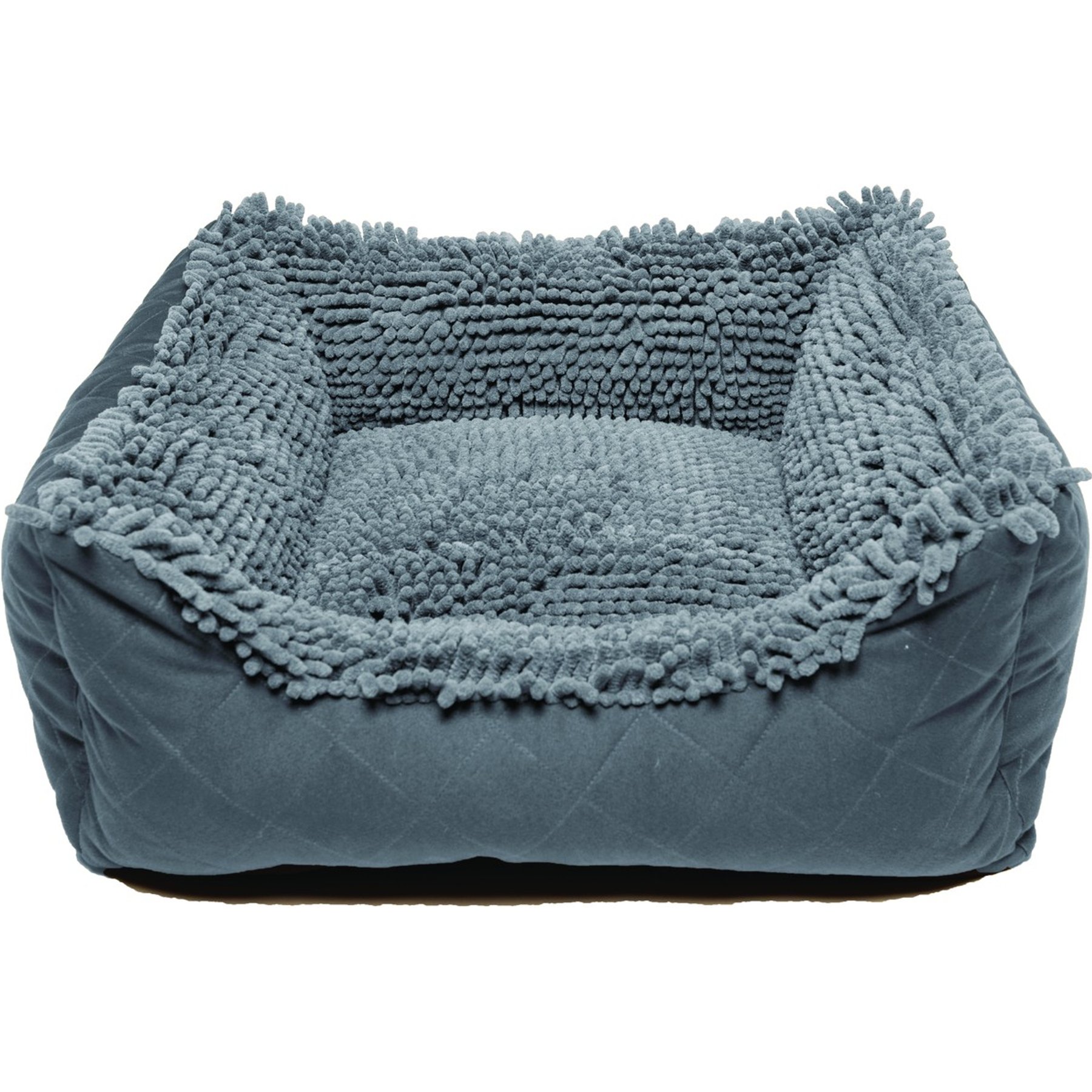 Dog Gone Smart Dirty Dog Lounger Bolster Dog & Cat Bed, Small, Grey