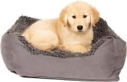Dog Gone Smart Dirty Dog Lounger Bolster Dog & Cat Bed, Small, Grey slide 2 of 2
