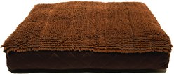 Dog Gone Smart Dirty Dog Rectangle Dog & Cat Bed with Removable Cover, Brown, Large