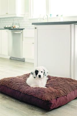 Show full view: Dog Gone Smart Dirty Dog Rectangle Dog & Cat Bed with Removable Cover, Brown, Large slide 2 of 2
