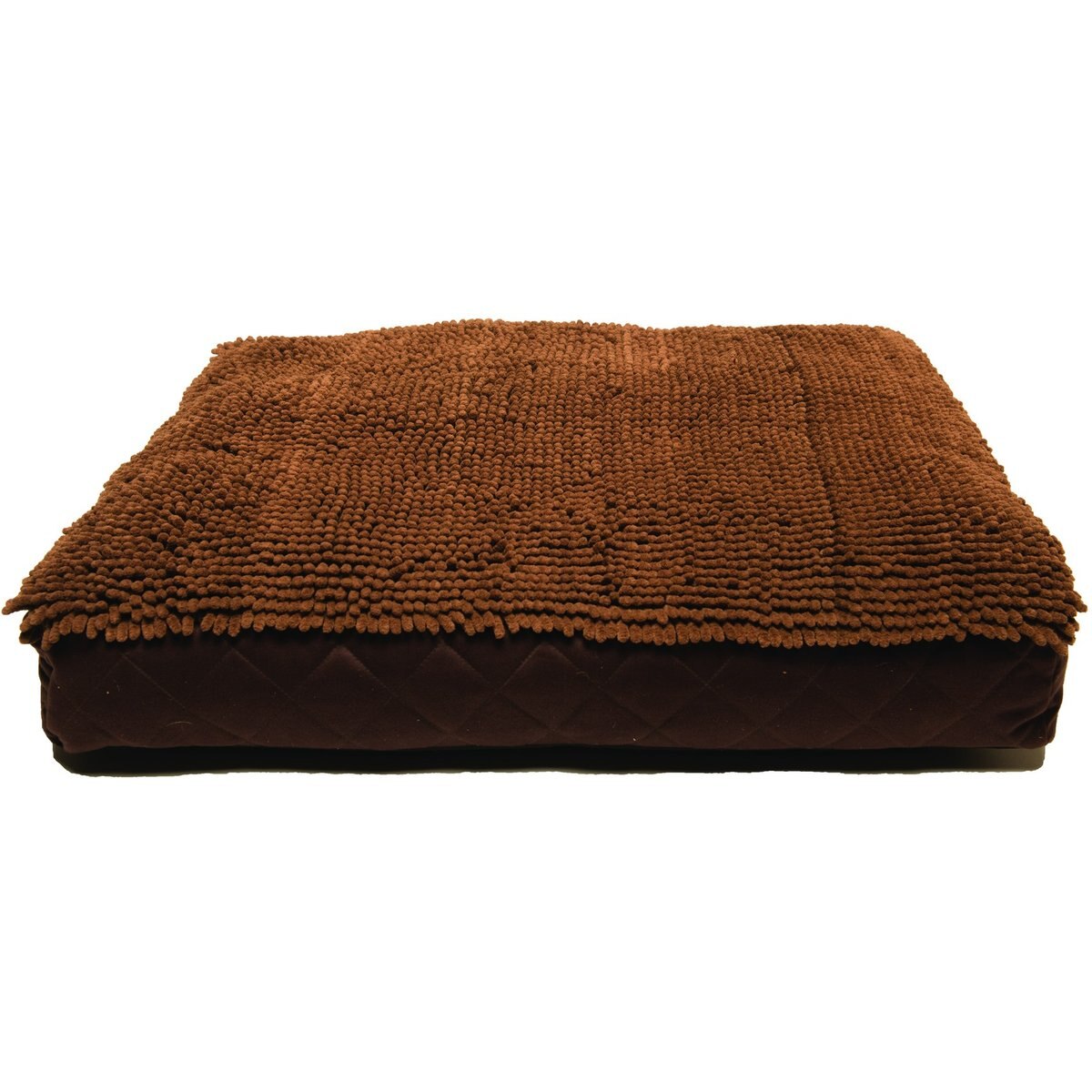 Dog Gone Smart Dirty Dog Rectangle Dog & Cat Bed with Removable Cover, Brown, Medium