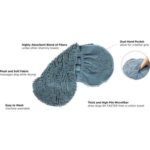 Dog Gone Smart Dirty Dog Shammy Towel, Blue