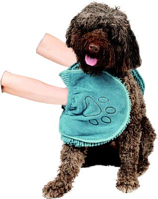 Show full view: Dog Gone Smart Dirty Dog Microfiber Shammy Towel, Pacific Blue, 31 x 13-in slide 7 of 9
