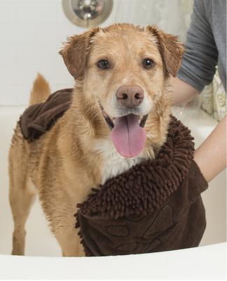 Show full view: Dog Gone Smart Dirty Dog Microfiber Shammy Towel, Brown, 31 x 13-in slide 3 of 5