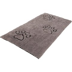 Dog Gone Smart Runner Super Absorbent Microfiber Non-Slip Dirty Dog Doormat, X-Large, Grey