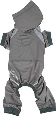 Show full view: Dog Helios Namastail Lightweight 4-Way Stretch Performance Yoga Dog & Cat Hoodie Tracksuit, Grey, X-Large slide 5 of 7